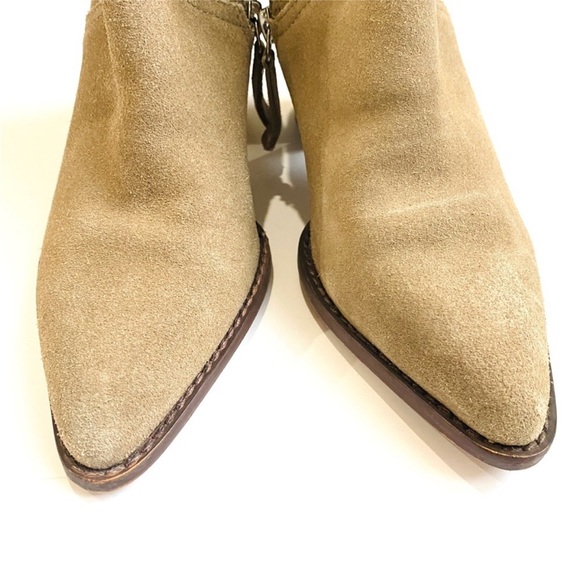 Zara suede ankle booties in taupe EUC - Picture 4 of 7